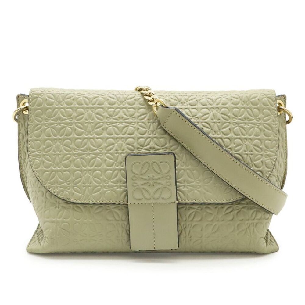 Loewe Leather Anagram Avenue Chain Shoulder Bag
